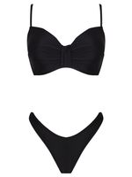 Conjunto de biquini alça fina com bojo e tanga asa delta