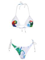 Conjunto de biquini cortininha com tanga de amarrar 