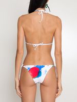 Conjunto de biquini cortininha com tanga de amarrar 