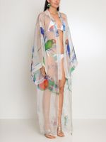 Kimono longo estampado
