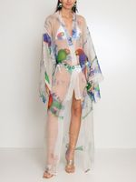 Kimono longo estampado