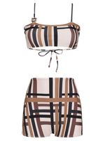 Conjunto de biquíni xadrez