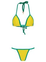 Biquini bicolor top cortininha com tanga fixa AMIR SLAMA+JADE JADE