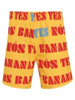 Shorts estampados cós elastico e bolsos laterais