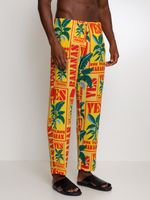 Calça reta com estampa 