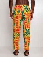 Calça reta com estampa 