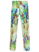 Calça estampada cós elastico com bolsos  