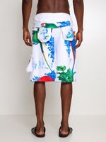 Bermuda oversized com detalhes laterais 