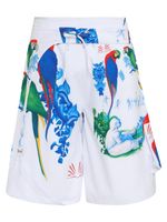 Bermuda oversized com detalhes laterais 