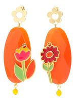 Par de brincos flores