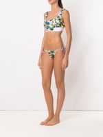 Top camiseta e tanga de amarrar Floral Amir Slama