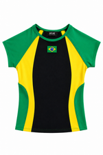 Camiseta Brasil manga curta Jade Jade + A Slama