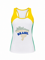Blusa regata Brasil bordada