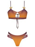 Biquíni camiseta e tanga asa delta lateral dupla Amir + Tati