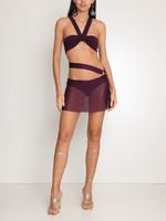 Biquíni top com argola e tanga saia Amir + Tati