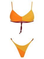 Top camiseta e tanga fixa colorido Amir + Tati