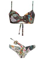 Top camiseta e tanga tira lateral Tropical Paradise Amir Slama+Avatim