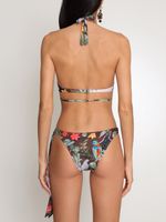 Top frente única e tanga laço lateral Tropical Paradise Amir Slama+Avatim