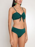 Top camiseta e tanga alta reta verde galápagos Amir Slama