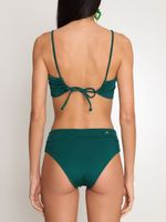 Top camiseta e tanga alta reta verde galápagos Amir Slama