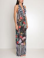Vestido longo de tule com a gola boba Amir Slama+Avatim