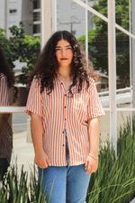 Camisa Listrada Laranja