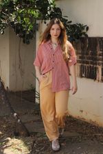 Camisa Listrada Terracota