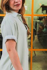 Camisa Listrada Verde Claro