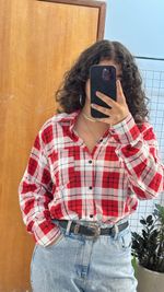 Camisa Xadrez Vermelha