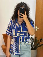 Camisa Cards azul