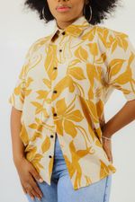 Camisa Floral Mostarda
