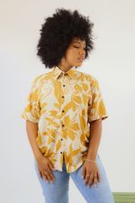 Camisa Floral Mostarda