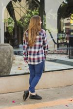 Camisa Xadrez Azul Escuro