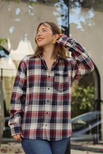 Camisa Xadrez Azul Escuro