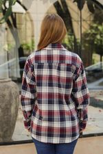 Camisa Xadrez Azul Escuro