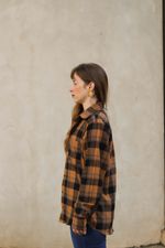 Camisa Xadrez Marrom Escuro