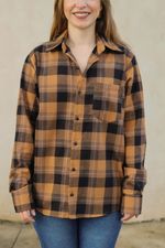 Camisa Xadrez Marrom Escuro