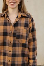 Camisa Xadrez Marrom Escuro