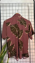 Camisa Folhagem Vinho