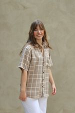 Camisa Grid Bege