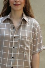 Camisa Grid Bege