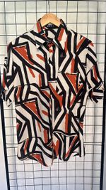Camisa Geométrica Laranja