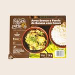 Arroz Branco e Farofa de Banana com Couve (420 g)