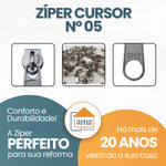 100 Unidades de Cursor Carrinho para Zíper nº5