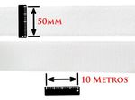 Fecho De Contato Fita Fixadora Velkro 50mm Cor Branco Por Metro