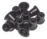 Pezinho Preto Plástico – Kit com 100 Peças