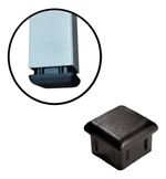 Ponteira Interna 40X40mm Preto - Kit com 100 unidades