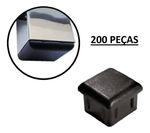 Ponteira Interna 40X40mm Preto - Kit com 200 unidades