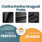 Tecido Corino Uruguai Preto por Metro
