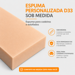 Espuma D33 Sob Medida - 65x55x7cm 